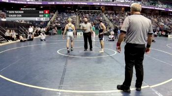 2A 157 lbs Champ. Round 1 - Caleb Cox, Rutherfordton-Spindale Central High School vs Tate Tucker, N C School Of Science And Math
