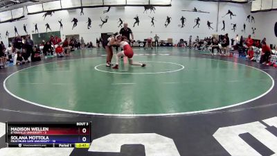 138 lbs Round 1 (16 Team) - Madison Wellen, D`Youville University vs Solana Mottola, Frostburg Sate University