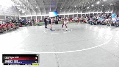 215 lbs Semis & 3rd Wb (16 Team) - Cristhian Soto, Florida vs Coleman Iker, Oklahoma Outlaws Blue