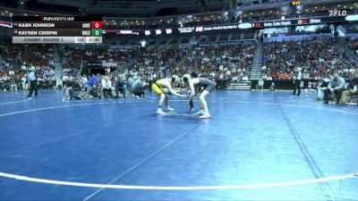 3A-150 lbs Champ. Round 1 - Kash Johnson, Ankeny vs Kayden Crispin, Waukee