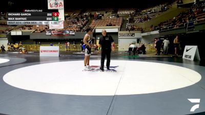 Open Men - 79 lbs Semis - Richard Garcia, South Bakersfield High School Wrestling vs Max Bantiuc, Dark Knight Wrestling Club