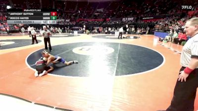 3A 113 lbs Cons. Round 2 - Rocco Hayes, Orland Park (Sandburg) vs Anthony Sutton, Lockport (Twp.)