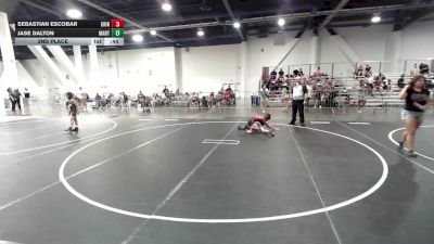 70 lbs 2nd Place - Sebastian Escobar, Grindhouse WC vs Jase Dalton, Mantanona TC