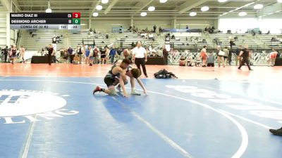 145 lbs Consi Of 32 #2 - Mario Diaz III, CA vs Desmond Archer, RI