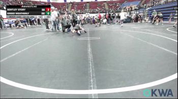 52-55 lbs Quarterfinal - Bentley Story, Shelton Wrestling Academy vs Kreed Weatherly, Dumas Wrestling Club