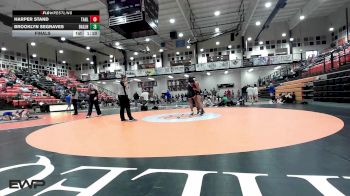 126 lbs Final - Harper Stand, Tahlequah JH Girls vs Brooklyn Segraves, Broken Arrow JH Girls