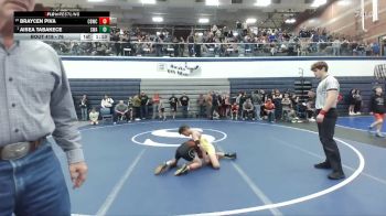 76 lbs Quarterfinal - Aisea Tabakece, Sublime Wrestling Academy vs Braycen Piva, Challis Blackheart Wrestling Club