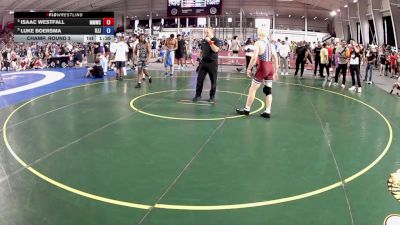 215 lbs Champ. Round 2 - Isaac Westfall, Meridian Maniacs Wrestling Club vs Luke Boersma, Illinois