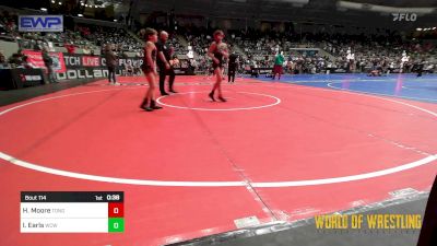 85 lbs Consi Of 8 #1 - Hudson Moore, Tonganoxie Wrestling Club vs Isaiah Earls, Williamson Country Wrestling Club