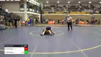 174 lbs Round Of 32 - Nolan Springer, Bucknell vs John Worthing, Clarion