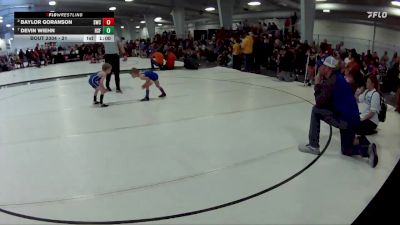 21 lbs Quarterfinal - Devin Wiehn, Humphrey St. Francis vs Baylor Goranson, Seward Wrestling Club
