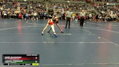 80 lbs Champ. Round 1 - Carson Steinkamp, Carroll Cardinals vs James Baughman, Trojan Wrestling Club