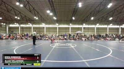 77 lbs Round 1 (4 Team) - Elijah Williamson, Middleton Wrestling Club vs Emma Robinson, Grangeville Youth Wrestling