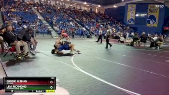 132 lbs Cons. Round 2 - Levi Richmond, Downingtown West vs BRODIE ALTMAN, Kellam