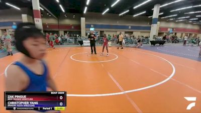 82 lbs Round 1 - Zak Pingue, Best Trained Wrestling vs Christopher Yang, Dragon Youth Wrestling