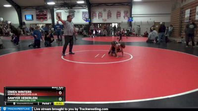 7 lbs Cons. Round 1 - Owen Winters, Keokuk Kids Wrestling Club vs Sawyer Heberlein, Champions Wrestling Club