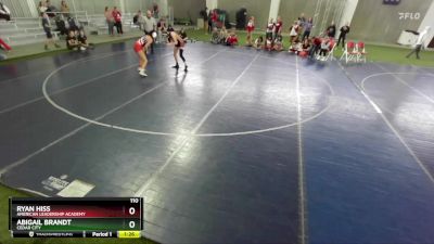 110 lbs Semifinal - Ryan Hiss, American Leadership Academy vs Abigail Brandt, Cedar City