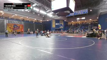 125 lbs Champ. Round 3 - Allison Hegg, Oakton vs Ophelia Lee, Phillips Academy