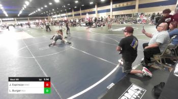 150 lbs Round Of 16 - Jayden Espinoza, Rancho Cucamonga vs Luke Burgar, Silverback WC