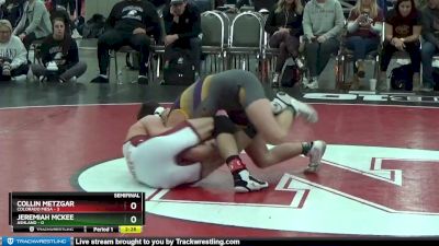 133 lbs Semis (4 Team) - Collin Metzgar, Colorado Mesa vs Jeremiah McKee, Ashland