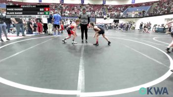 83 lbs Consi Of 8 #2 - Paige Rainer, Madill Takedown vs Blake Baker, Del City Little League Wrestling