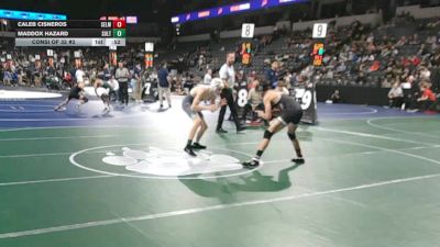 120 lbs Consi Of 32 #2 - Caleb Cisneros, Selma (CS) vs Maddox Hazard, Sultana (SS)