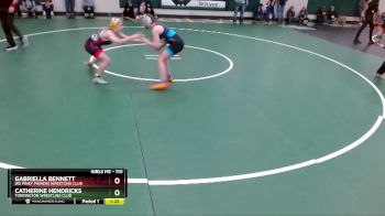 110 lbs Semifinal - Gabriella Bennett, Big Piney Pinners Wrestling Club vs Catherine Hendricks, Torrington Wrestling Club