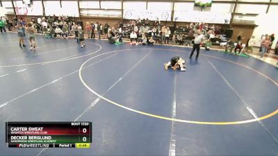 70 lbs Cons. Round 5 - Decker Berglund, Sanderson Wrestling Academy vs Carter Sweat, Wasatch Wrestling Club