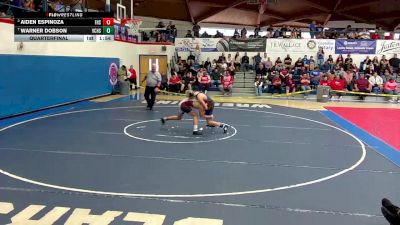 140 lbs Quarterfinal - Warner Dobson, Valley Christian High School vs Aiden Espinoza, Florence High School