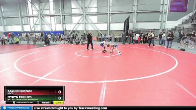 63 lbs Cons. Round 2 - Myryn Phillips, Mat Rats Rebooted Wrestling vs Aayden Brown, INWTC