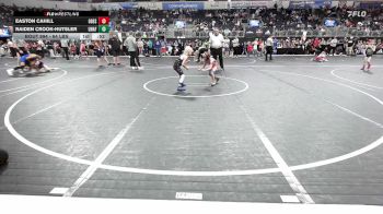 64 lbs Consi Of 4 - Easton Cahill, Odessa Youth Wrestling vs Raiden Crook-Hutsler, Unaffiliated