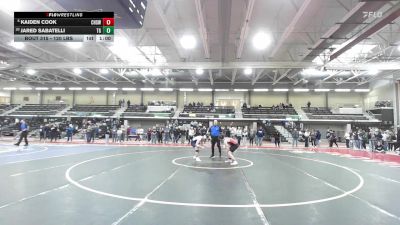 120 lbs Consi Of 8 #2 - Kaiden Cook, Cranston West vs Jared Sabatelli, Toll Gate