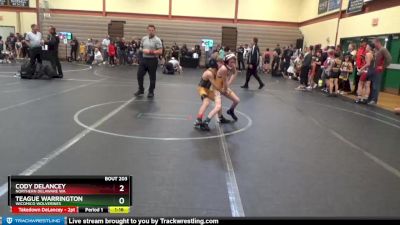 68 lbs Round 1 - Teague Warrington, Wicomico Wolverines vs Cody DeLancey, Northern Delaware WA