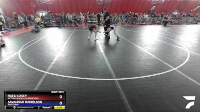 112 lbs Round 1 - Haeli Casey, Victory School Of Wrestling vs Savannah Danielson, Wisconsin