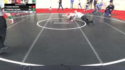 85_B lbs Consi Rd 1 32 #2 - Chase Secrist, Peters Twp vs Stephen Heubel, North East