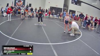 75 lbs Round 5 - Kolt Collins, Dixie Hornets vs Brycen Bolin, West Wateree Wrestling