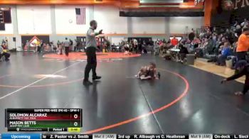 Cons. Round 1 - Mason Betts, Jesup Mat Club vs Solomon Alcaraz, Alburnett Mat Pack