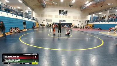 140-146 lbs Round 1 - Michael Paslay, Riverton Middle School vs Wade Gernhart, Powell Middle School