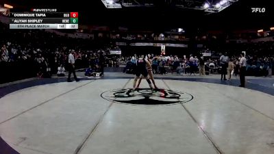 Girls 132 lbs 5th Place Match - Dominique Tapia, Rio Grande vs Aliyah Shipley, West Mesa