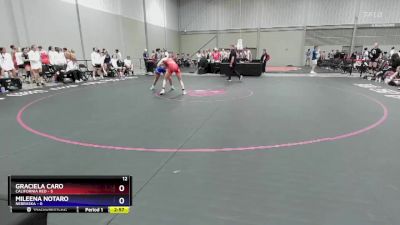 105 lbs Placement Matches (8 Team) - Graciela Caro, California Red vs Mileena Notaro, Nebraska