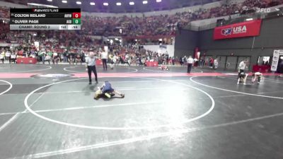 66 lbs Champ. Round 2 - Oliver Page, AF Green Demons vs Colton Reiland, Appleton North Youth Wrestling