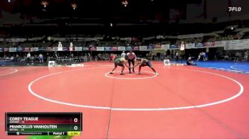 215 lbs Champ Round 1 (16 Team) - Corey Teague, Granby vs Mharcelus VanHouten, Bethel