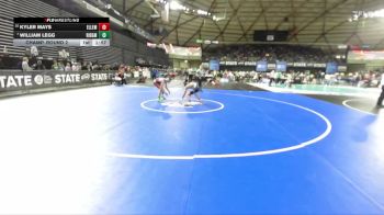 Boys 2A 106 lbs Champ. Round 2 - William Legg, Ridgefield vs Kyler Mays, Ellensburg