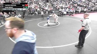 6A 190 lbs Cons. Round 3 - Gage Brady, Corner Canyon vs Carter Percival, Davis