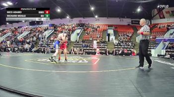106 lbs Quarterfinals (8 Team) - Richard Mogle, Detroit Catholic Central HS vs Nico Adamo, Romeo HS