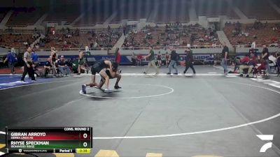 D2-138 lbs Cons. Round 2 - Gibran Arroyo, Sierra Linda HS vs Rhyse Speckman, Ironwood Ridge