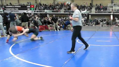 145 lbs 3rd Place - Gabriella Ramos, Agawam vs Josephina Piel, New Milford