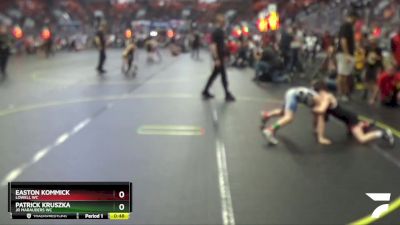 67 lbs Quarterfinal - Patrick Kruszka, Jr Marauders WC vs Easton Kommick, Lowell WC