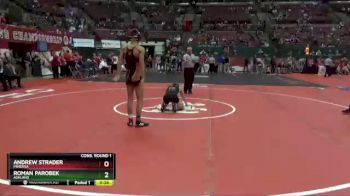 D2-120 lbs Cons. Round 1 - Roman Parobek, Ashland vs Andrew Strader, Minerva