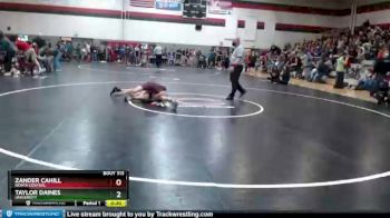 126 lbs Cons. Semi - Taylor Daines, University vs Zander Cahill, North Central